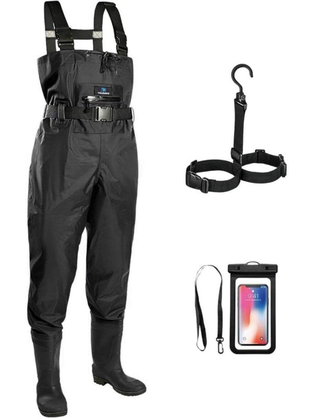 Waterproof Chest Waders for Fishing & Hunting, Durable Nylon/PVC Boots, Unisex